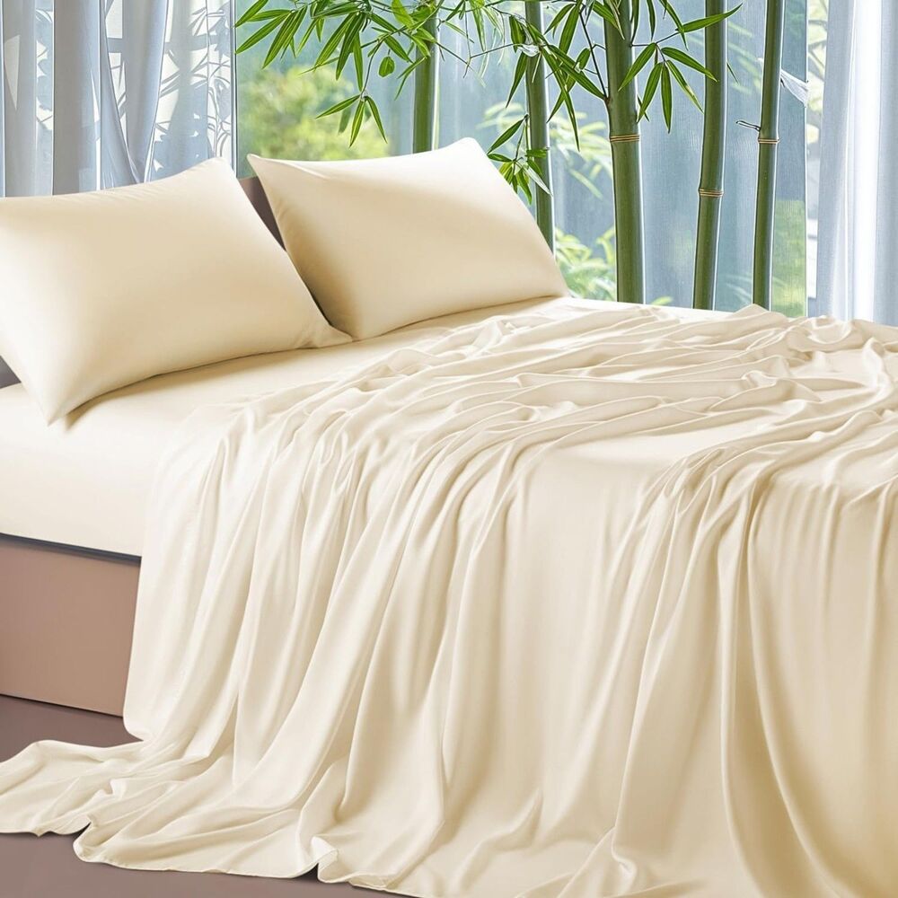 Shilucheng 100% Viscose Derived from Bamboo_ Sheets King Size 4pcs